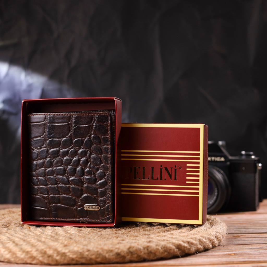 Портмоне Canpellini З натуральної шкіри Коричневе (21497) - зображення 10