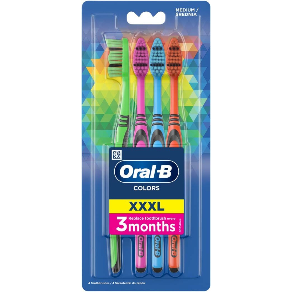 Зубна щітка Oral-B Colors Середньої жорсткості 4 шт. (8001090675521) - изображение 2