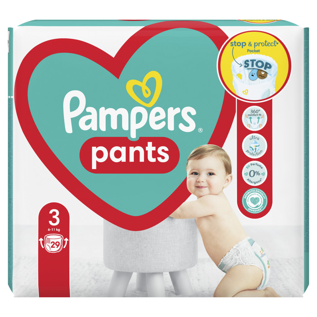 Підгузки Pampers трусики Pampers Pants Розмір 3 (6-11кг) 29 шт (8006540067710) - зображення 2