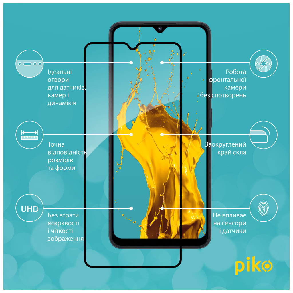 Скло захисне Piko Full Glue Xiaomi Redmi 12C (1283126573781) - зображення 3