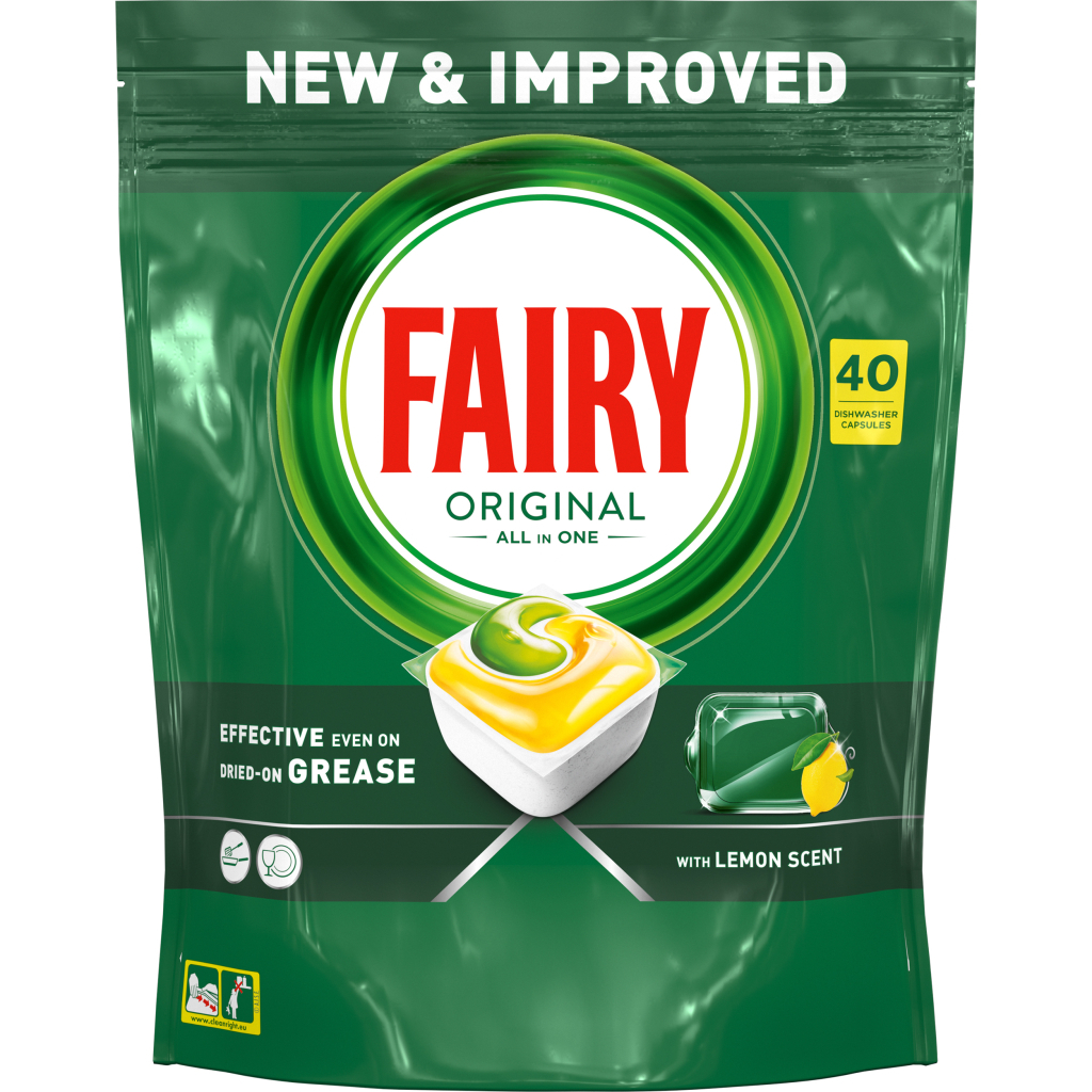 Таблетки для посудомийних машин Fairy Original All in One Lemon 40 шт. (8001090954466) - зображення 2