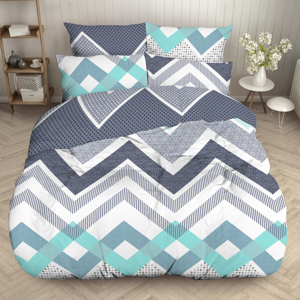 Постільна білизна Home Line Зіг-Заги бязь, Євро (168364) - зображення 1