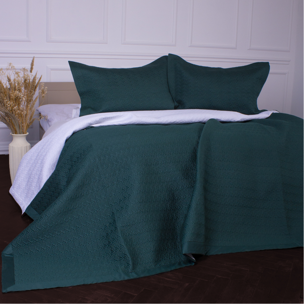 Покривало MirSon набір Imperial Green Line покривало 200х220 см + наволочки 50х70 см х 2 шт (2200007177974) - picture 3