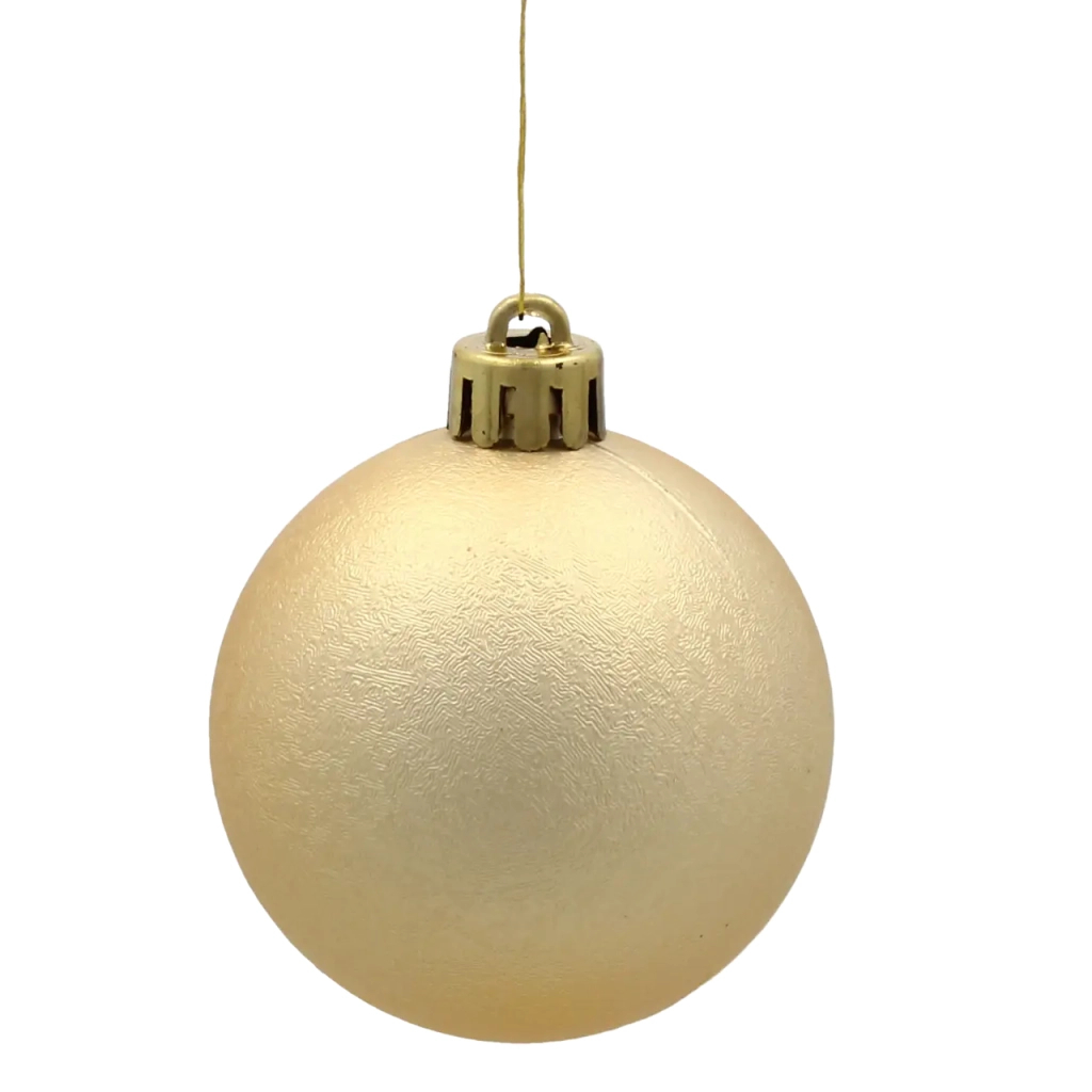 Ялинкова іграшка Chomik пластикові кульки 20 шт, 5 см, золотисті (5900779893801_2) - зображення 3