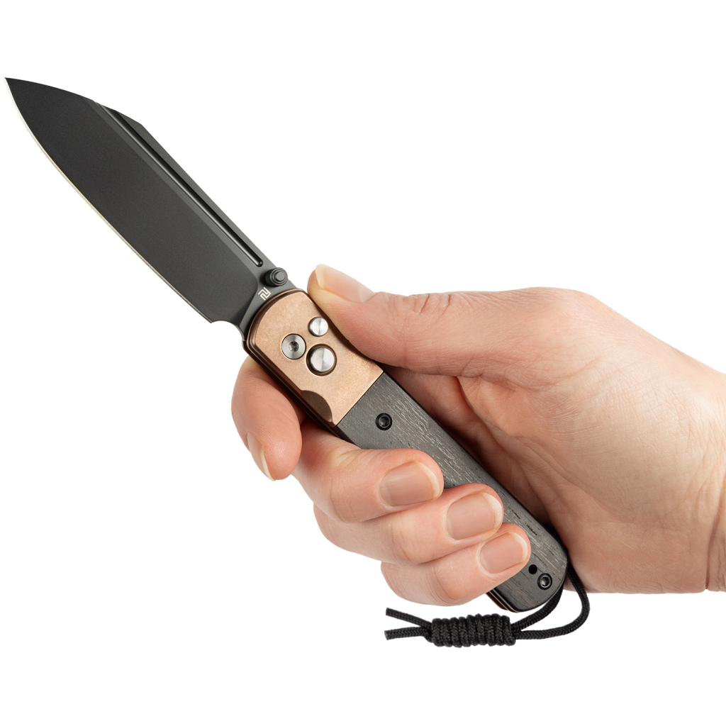 Ніж Artisan Holm AR-RPM9 Rose Gold PVD Steel+Ebony Inlay (1875P-BRG) - зображення 5