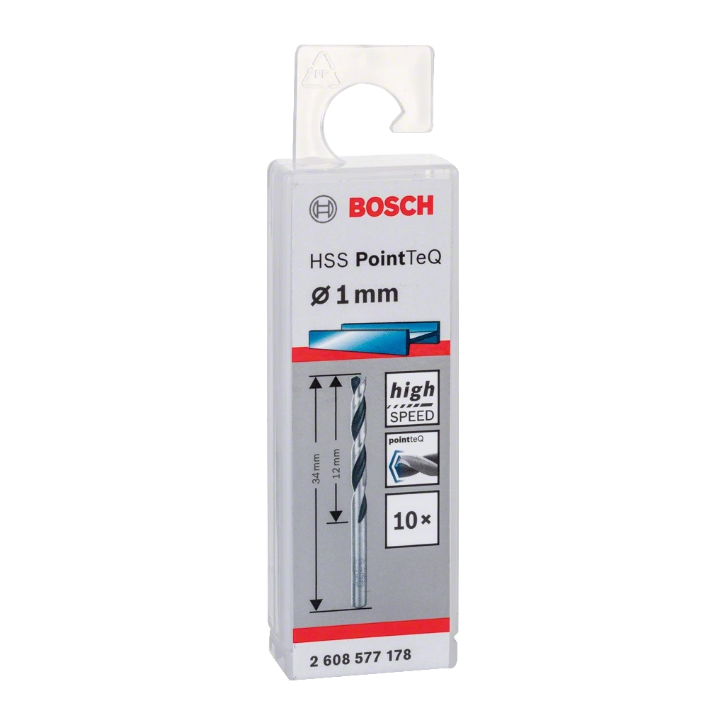 Свердло Bosch по металу HSS-PointTeQ, 1х12х34мм, 10шт (2.608.577.178) - зображення 2