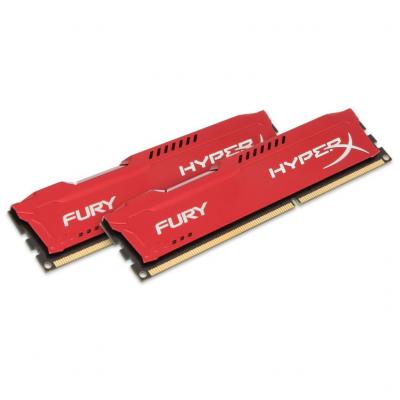 Модуль пам'яті для комп'ютера DDR4 16GB (2x8GB) 3200 MHz HyperX FURY Red Kingston Fury (ex.HyperX) (HX432C18FR2K2/16) - зображення 2
