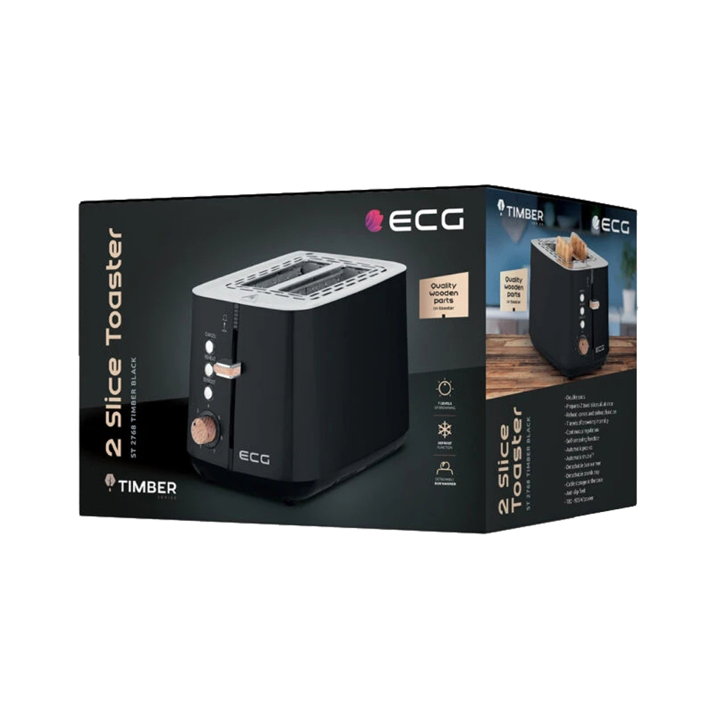 Тостер ECG ST 2768 Timber Black - изображение 11