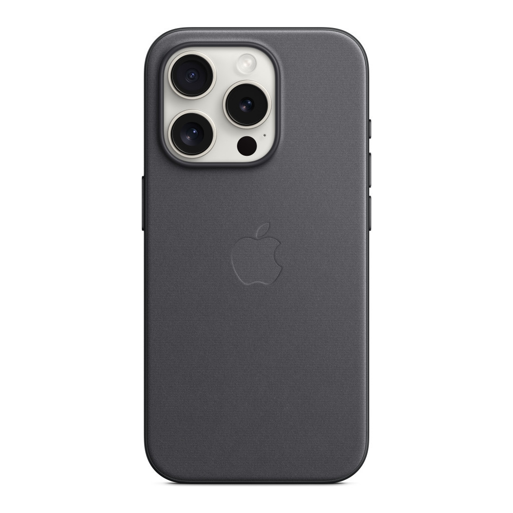 Чохол до мобільного телефона Apple iPhone 15 Pro FineWoven Case with MagSafe Black (MT4H3ZM/A) - изображение 3