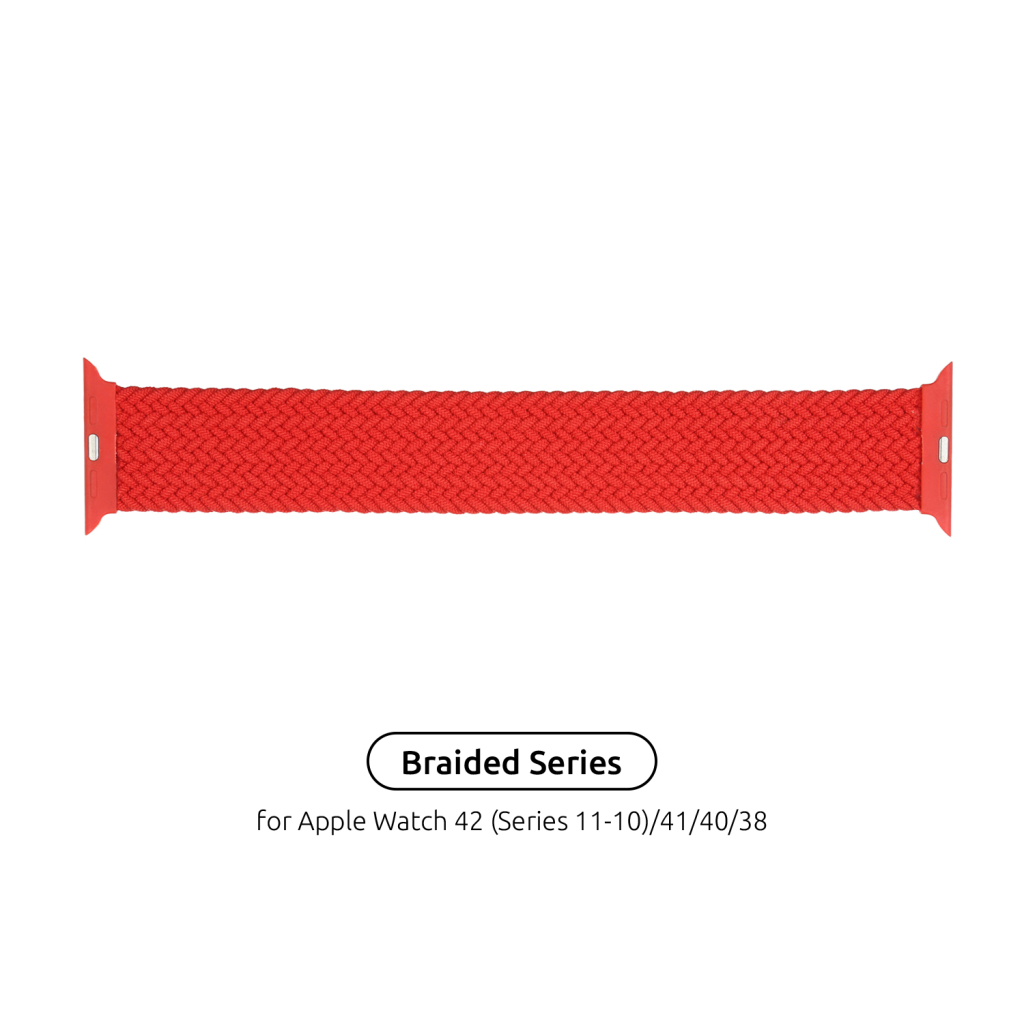 Ремінець до смарт-годинника Armorstandart Braided Solo Loop для Apple Watch 42 (Series 11-10)/41/40/38 Red Size 6 (144 mm) (ARM58071) - зображення 1