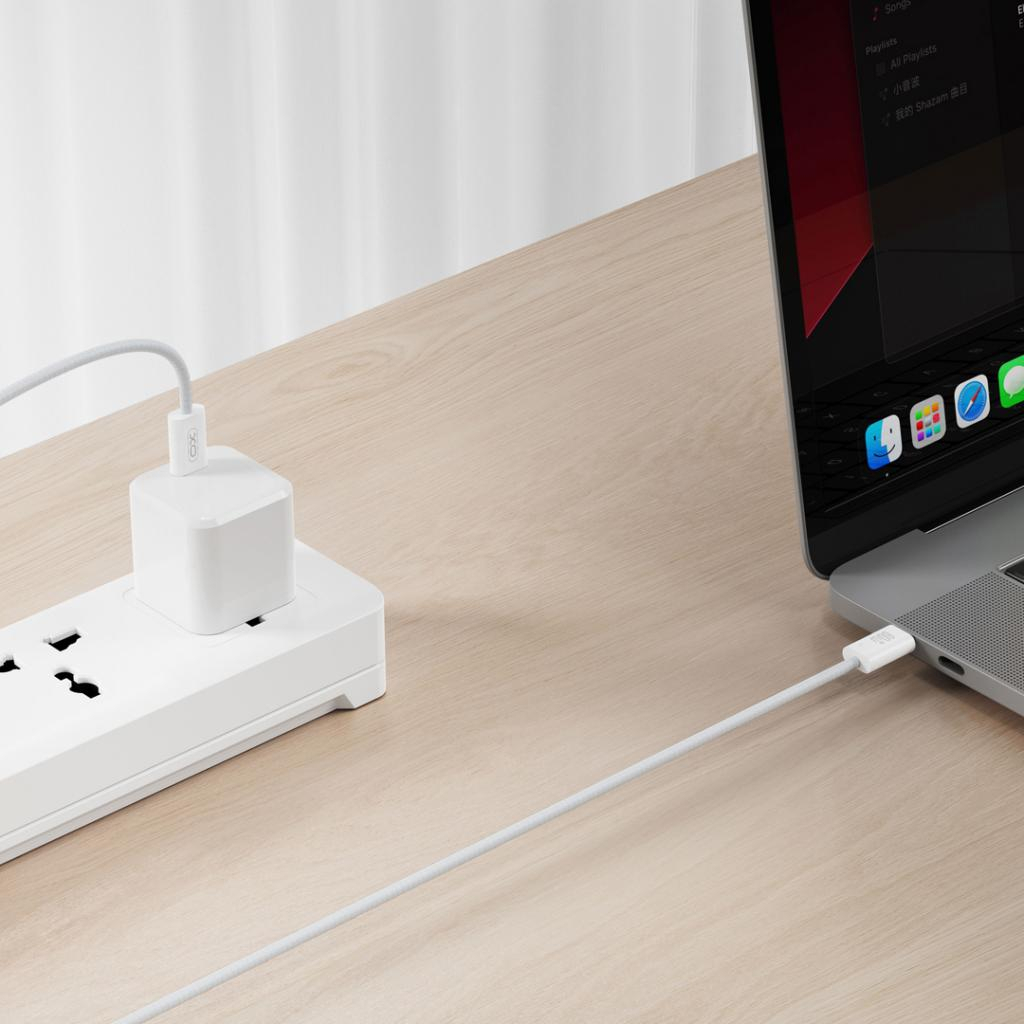 Дата кабель USB-C to USB-C 1.0m 60W white XO (CB-Q73CC) - зображення 3