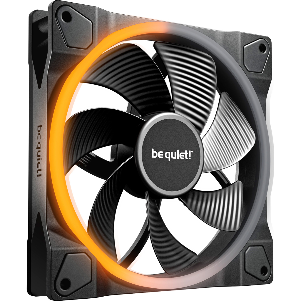 Кулер до корпусу Be quiet! Light Wings 140mm PWM Reverse чорний (BL134) - зображення 1