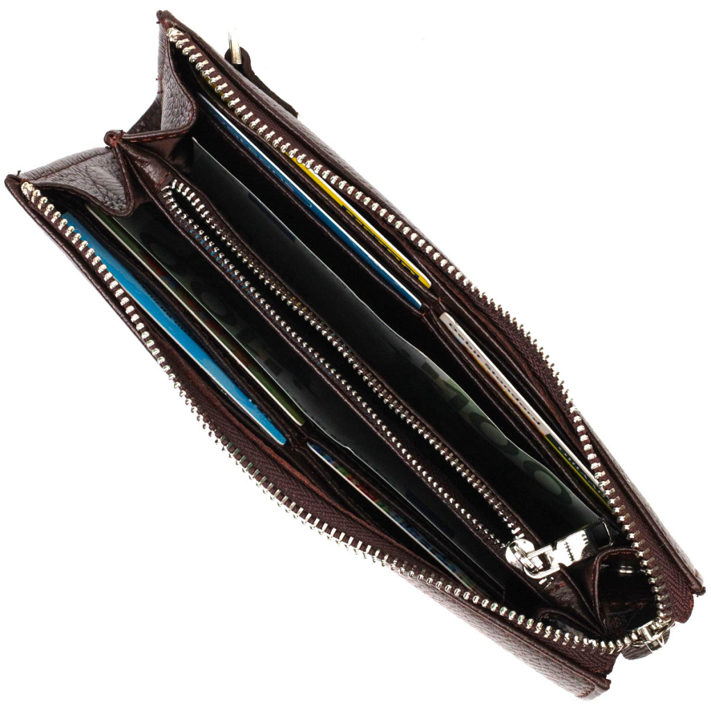 Гаманець Bond Accessories З натуральної шкіри флотар Коричнева (22051) - зображення 7