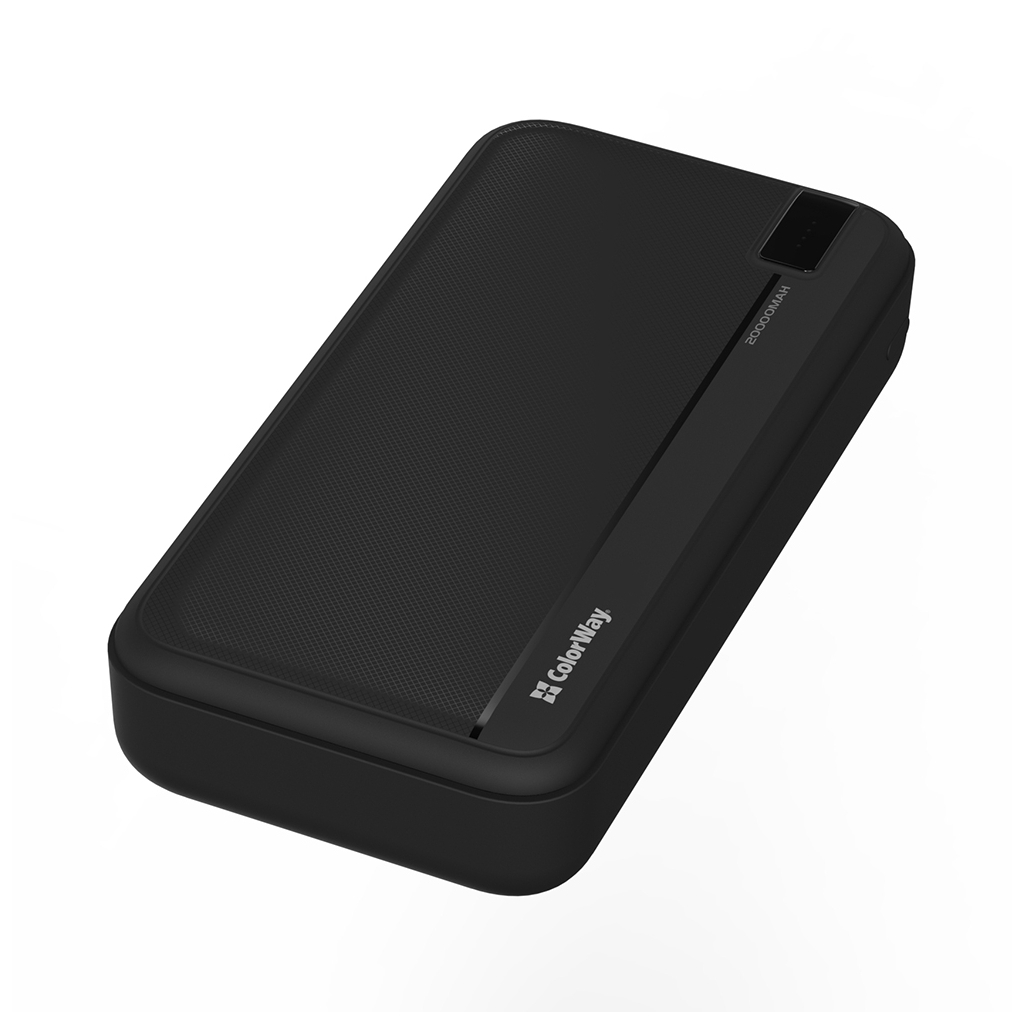 Батарея універсальна ColorWay 20 000 mAh PD/22.5W, QC/3.0, black (CW-PB200LPA4BK-PD) - зображення 2