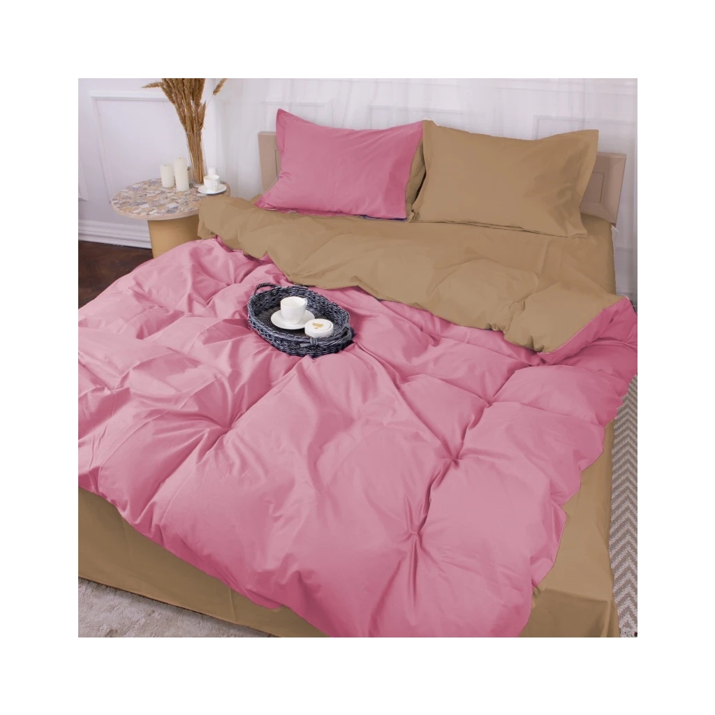 Постільна білизна MirSon Poplin Line 015 + 041 Honey 110x140 (2200006277743) - изображение 1