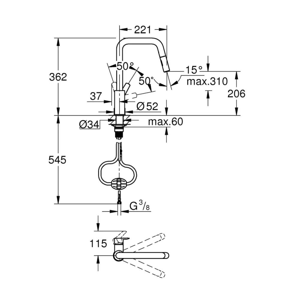Змішувач Grohe QuickFix 306312430 - изображение 5