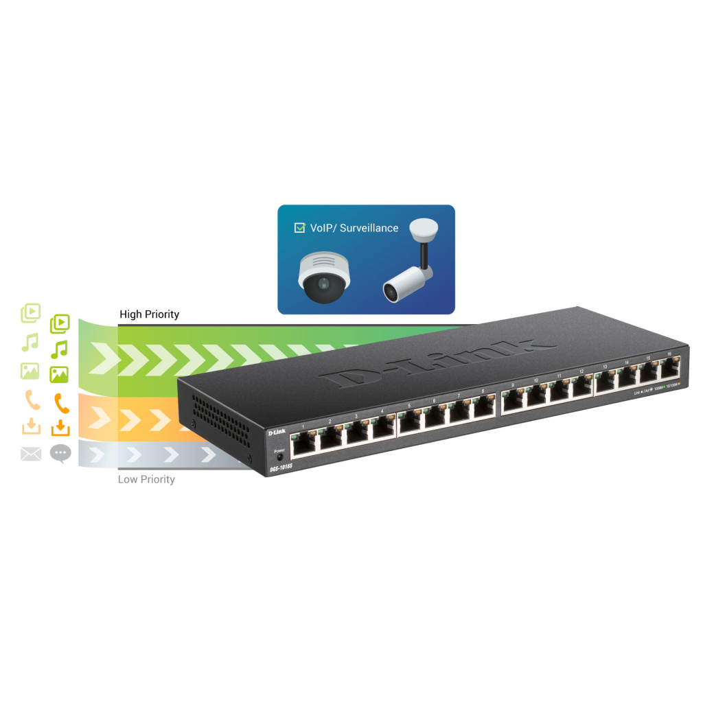 Комутатор мережевий D-Link DGS-1016S/E - зображення 6