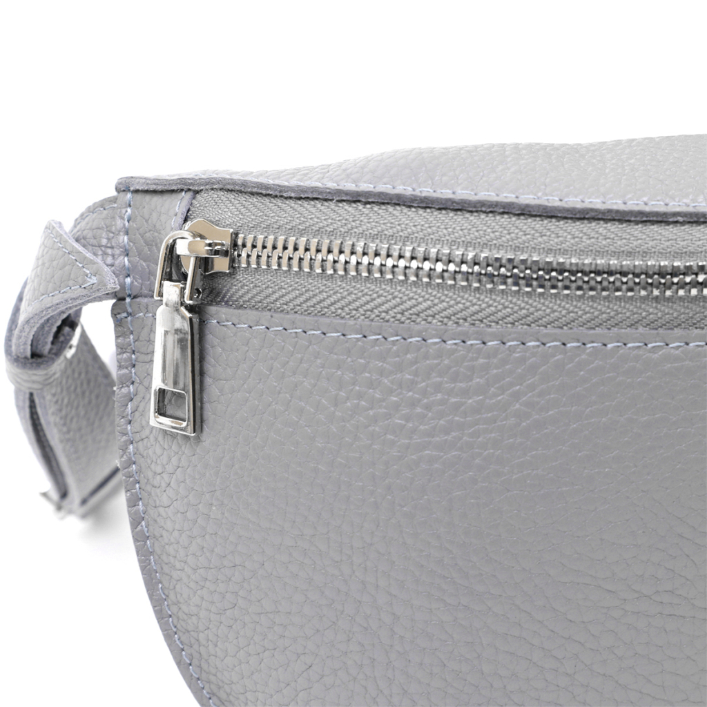 Сумка Shvigel Бананка з натуральної шкіри Сіра (16379) - зображення 6