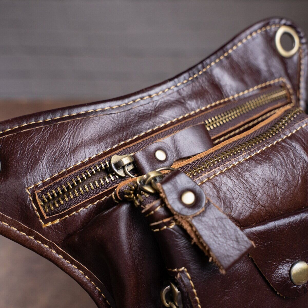 Сумка Vintage На пояс Коричнева (14939) - зображення 12