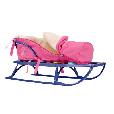 Матрацик в санки Baby Breeze Закрытый из овечьей шерсти Raspberries (19036) - зображення 2