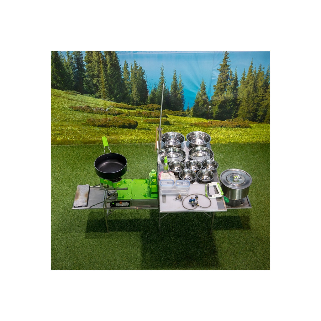 Набір кемпінгових меблів BRS портативна кухня зі столом та посудом BRS-96 (BRS-96) - изображение 10