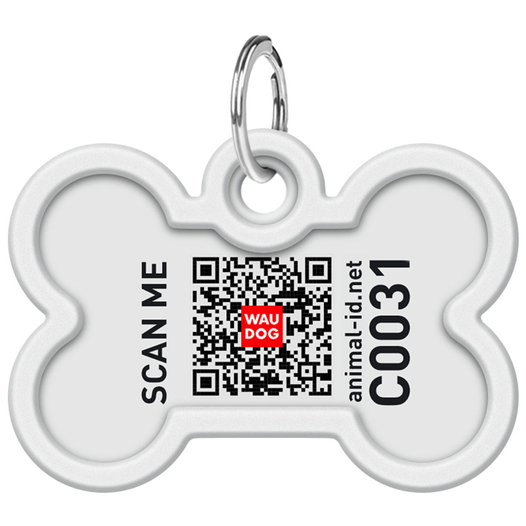 Адресник для тварин WAUDOG Smart ID з QR паспортом "NASA", кістка 40х28 мм (0640-0147) - изображение 3
