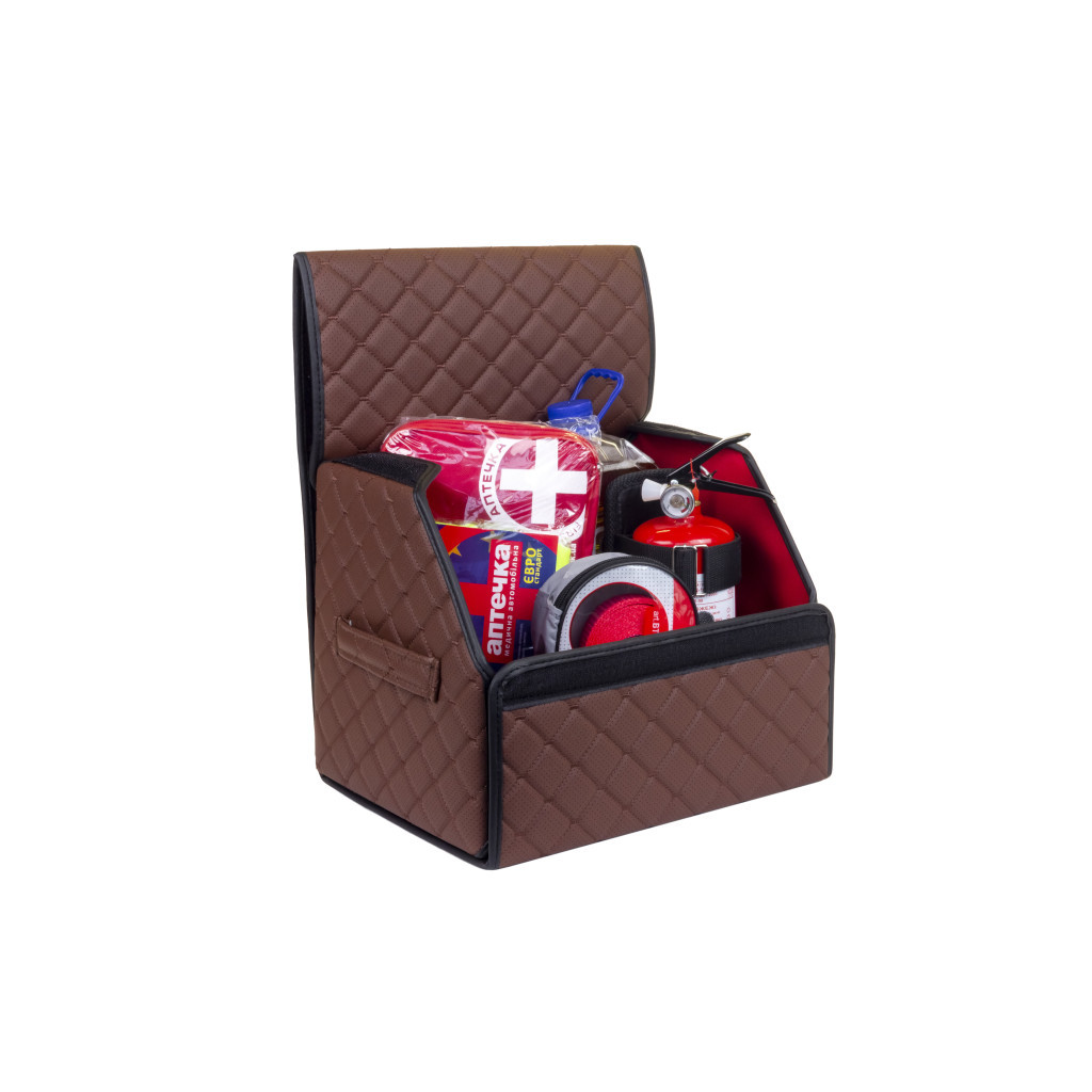 Сумка-органайзер EVAtech ECO S 30x30x35 см коричнева з коричневою ниткою (EHECESZZBR) - зображення 2