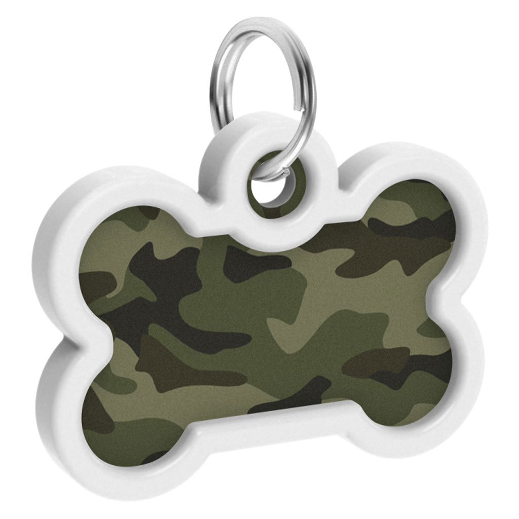 Адресник для тварин WAUDOG Smart ID з QR паспортом "Камо зелений", кістка 40х28 мм (0640-0205) - зображення 4