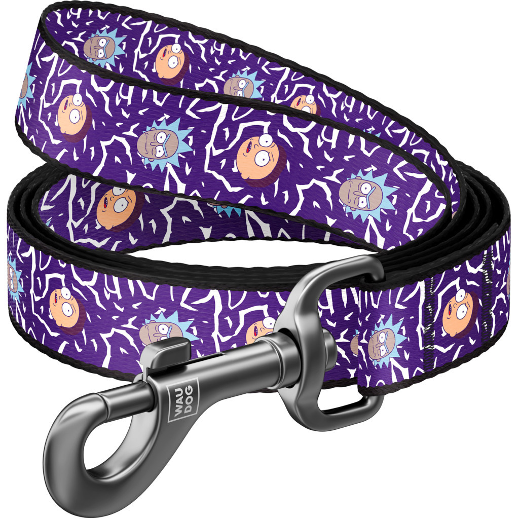 Повідець для собак WAUDOG Nylon "Рік та Морті 2" L-XXL Ш 25 мм (4925-0281) - зображення 1