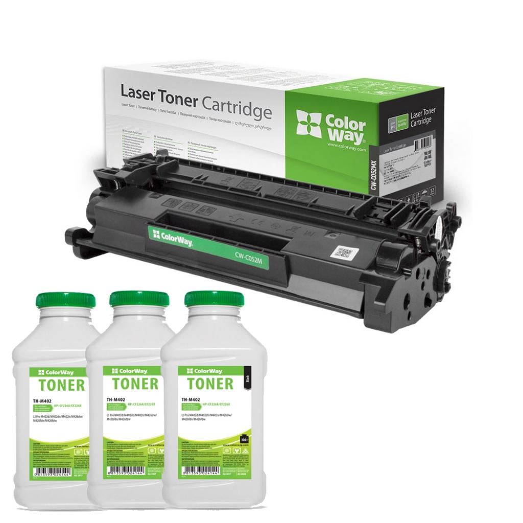 Картридж ColorWay для CANON 052 (3K)+ тонер 3шт*TH-M402 (CW-C052M/TH-M402) - зображення 1