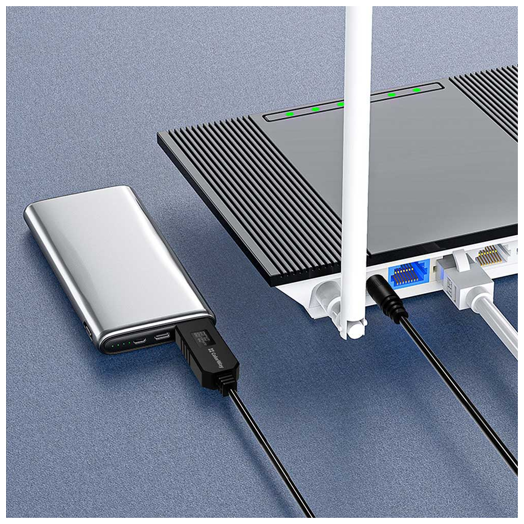 Кабель живлення USB to DC 5.5x2.5mm 12V 1.0m black ColorWay (CW-CBUD067-BK) - изображение 9