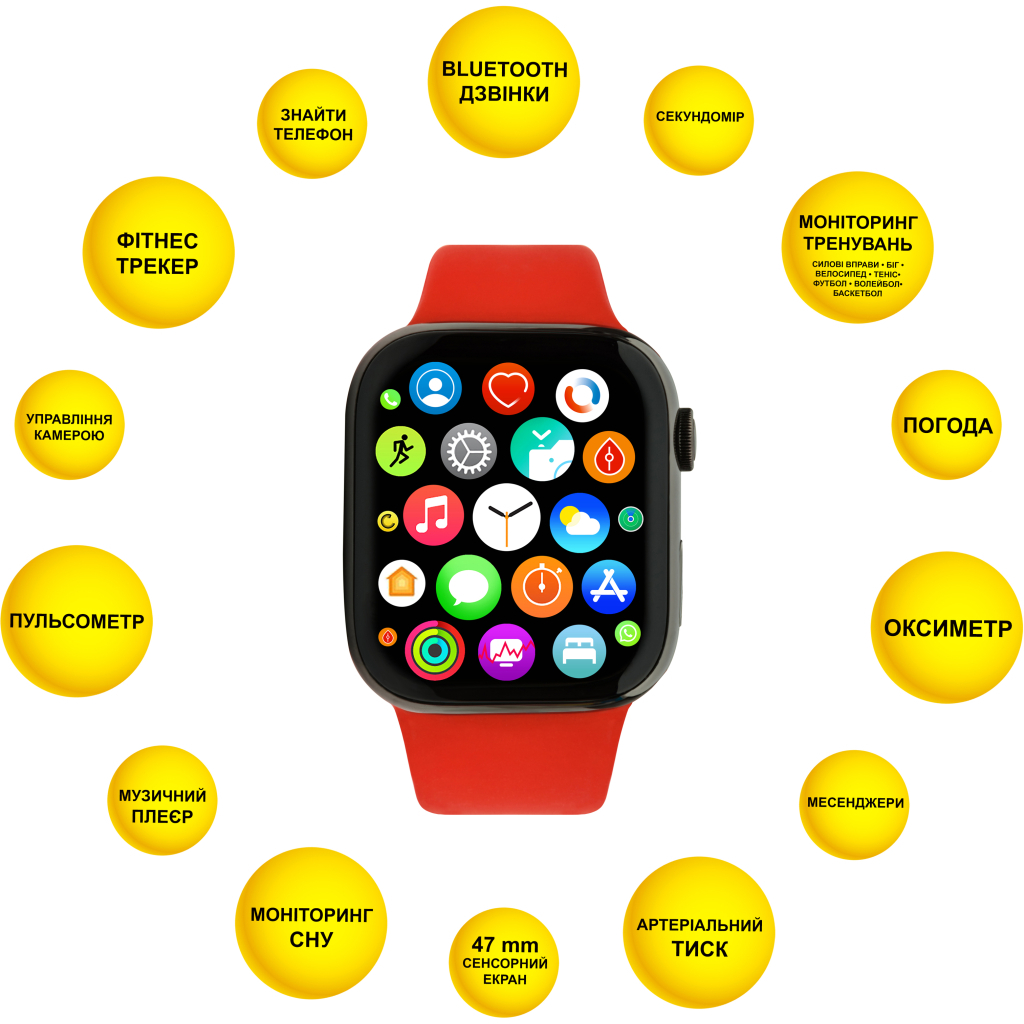 Смарт-годинник AURA X3 Pro 47mm Red (SWAX347R) - зображення 4