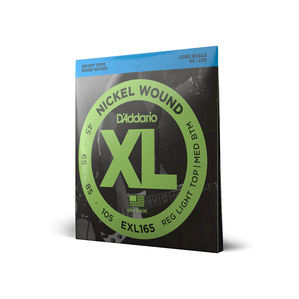 Струни для гітари D'Addario XL Nickel Wound Bass Reg Light Top / Med Bottom (45-105) (EXL165) - зображення 2