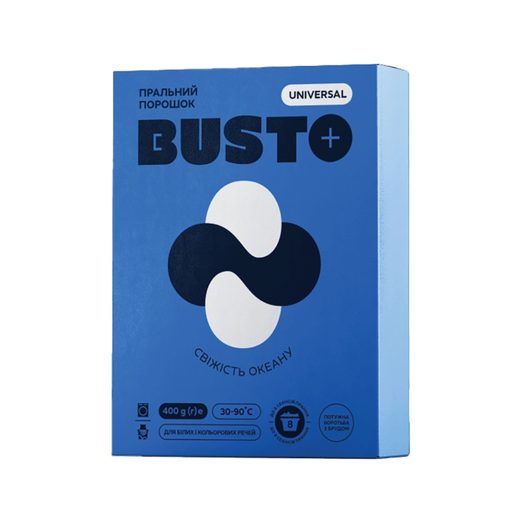 Пральний порошок Busto Universal Свіжість океану 400 г (4820178065344) - зображення 1