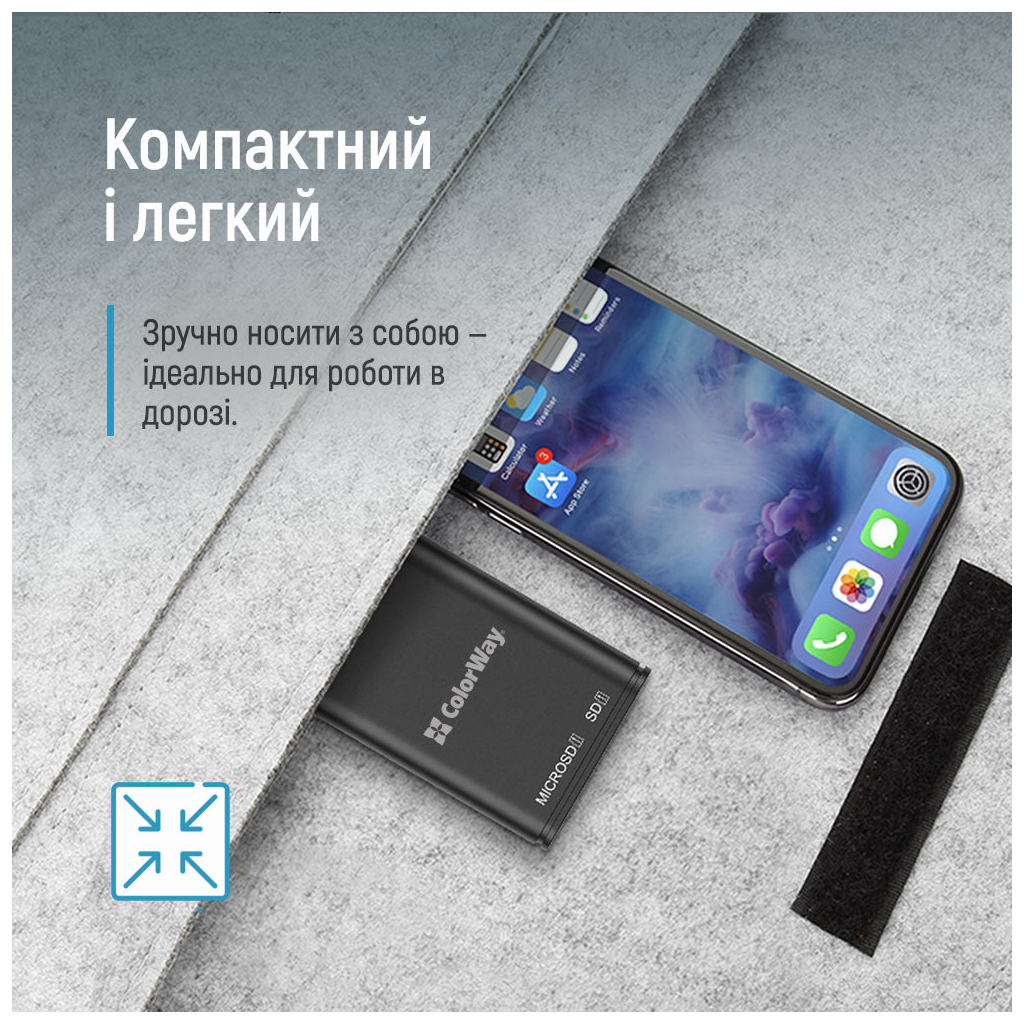 Зчитувач флеш-карт ColorWay USB-C to USB 3.0/SD/MicroSD (CW-CR-02) - изображение 10