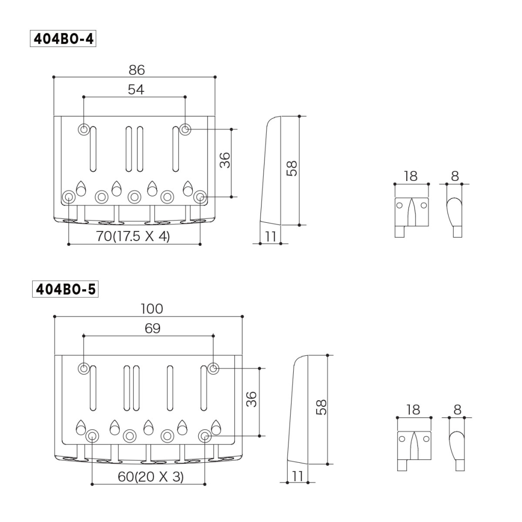 Бридж для гітари Gotoh 404BO-5 C - зображення 2