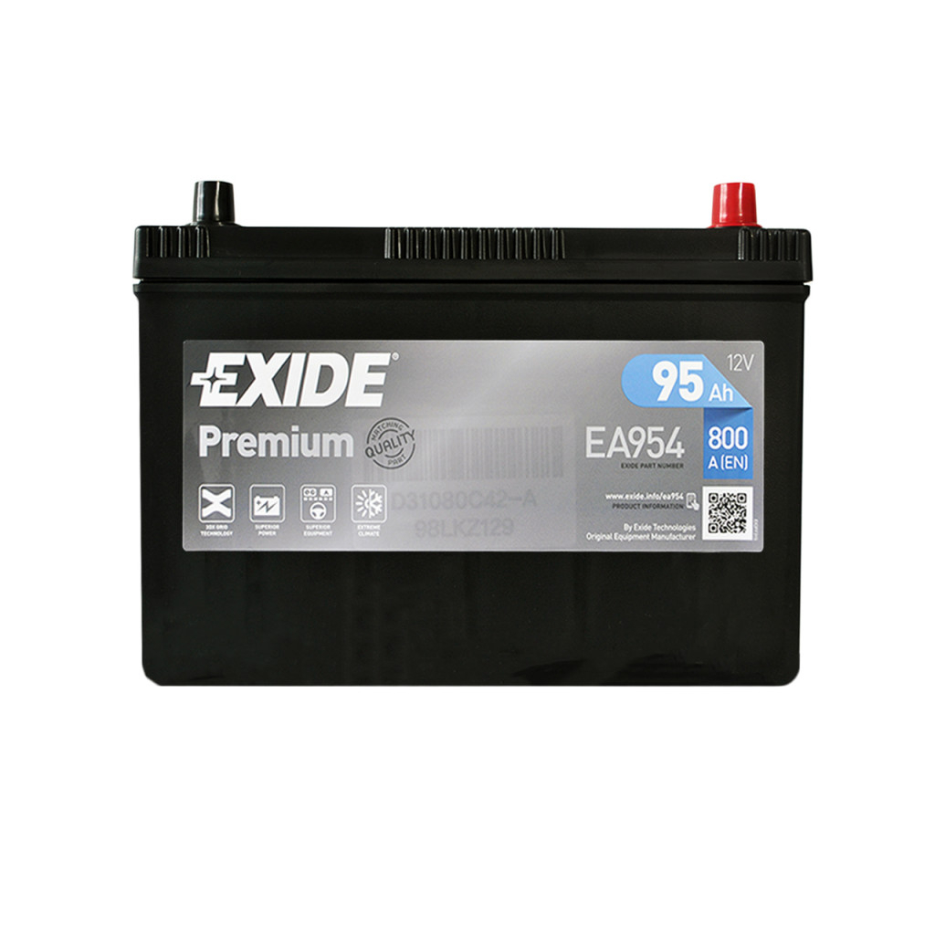Акумулятор автомобільний EXIDE PREMIUM 95A (EA954) - зображення 1
