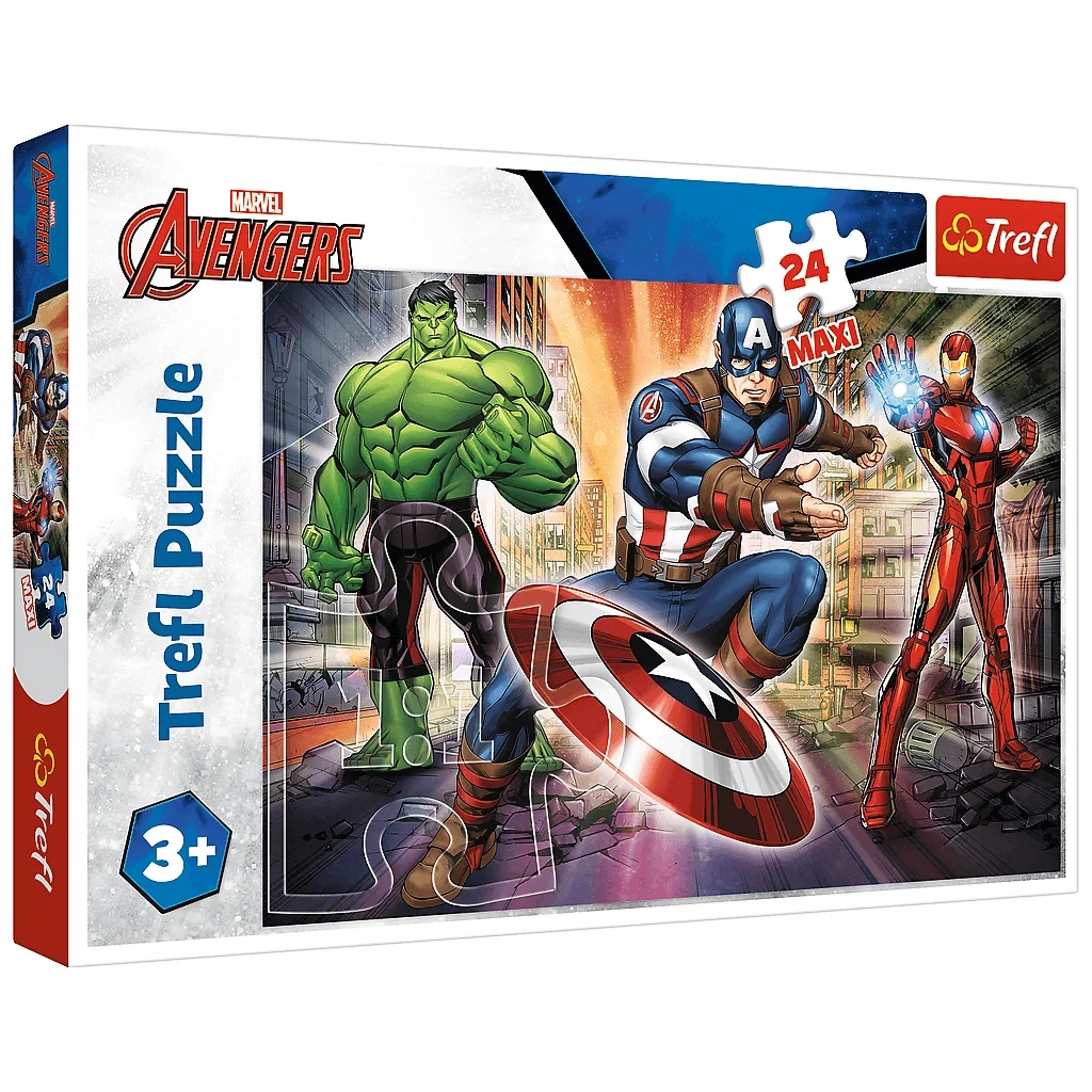 Пазл Trefl Maxi The Avengers У світі Месників 24 елемента (5900511143218) - зображення 1