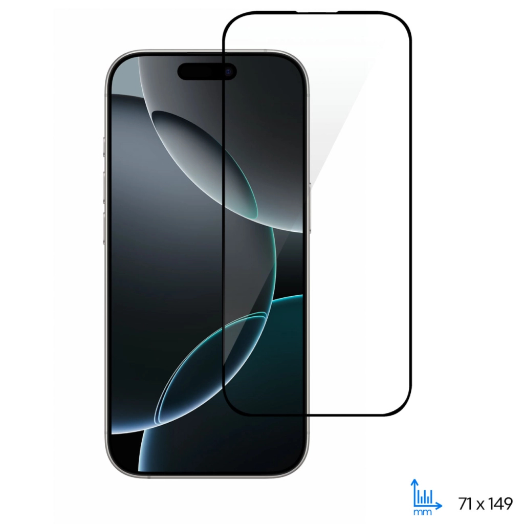 Скло захисне 2E Apple iPhone 16 Pro(6.3) 2.5D FCFG black (2E-IP-16P-6.3-SMFCFG-BB) - зображення 1