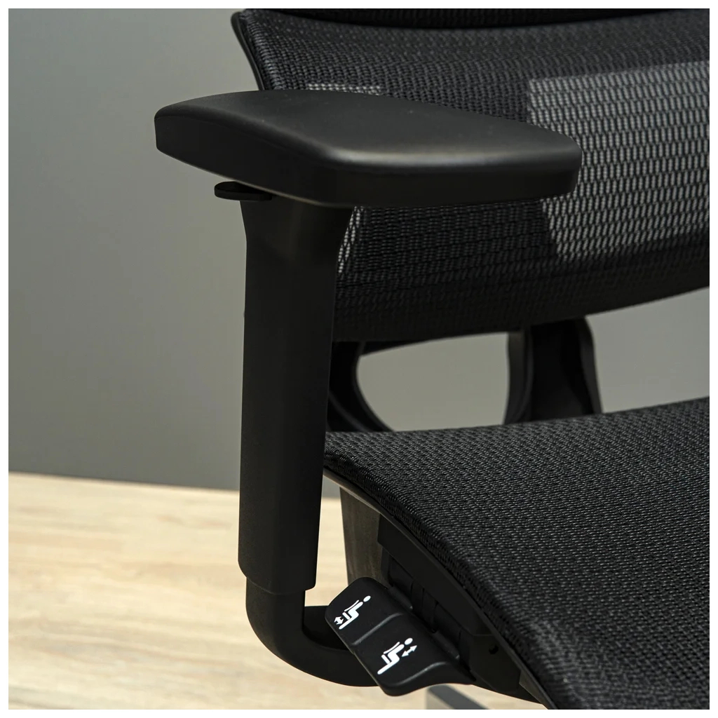 Офісне крісло Richman Ерговік Хром Synchro Сітка Чорне (R00000052545) - зображення 9
