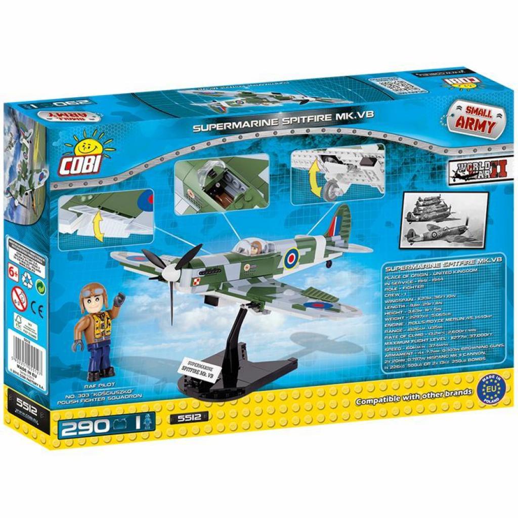 Конструктор Cobi Вторая Мировая Война Самолет Спитфайр, 290 деталей (COBI-5512) (5902251055127) - зображення 6