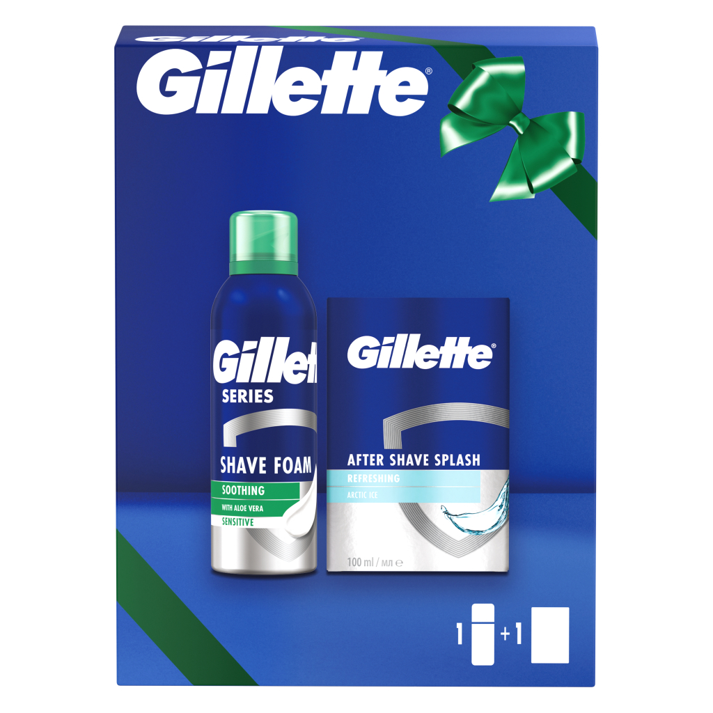 Набір косметики Gillette Series Піна для гоління Для чутливої шкіри 200 мл + Лосьйон після гоління Освіжаючий 100 мл (8700216617086) - зображення 1