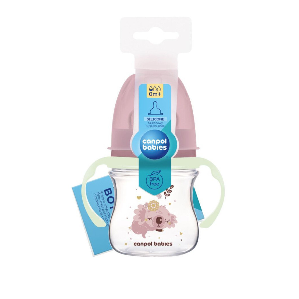 Пляшечка для годування Canpol babies Easystart Sleepy Koala 120 мл рожева (35/236_pin) - зображення 3