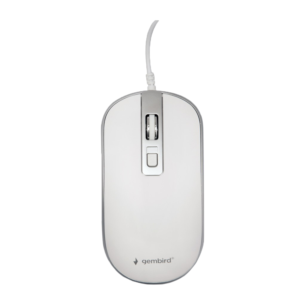 Мишка Gembird MUS-4B-06-WS USB White/Grey (MUS-4B-06-WS) - зображення 1