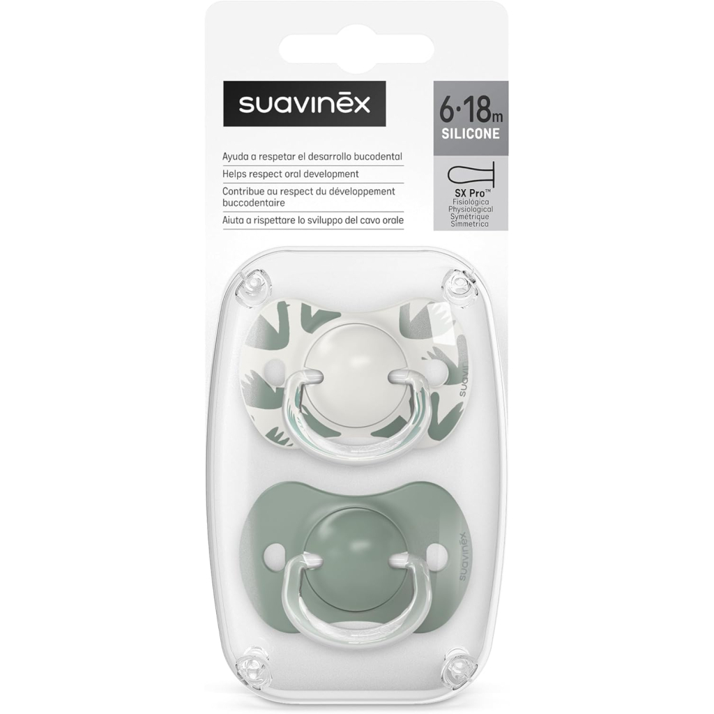 Пустушка Suavinex A walk in the park фізіологічна 2 шт. 6-18 місяців, зелена (308273) - зображення 5