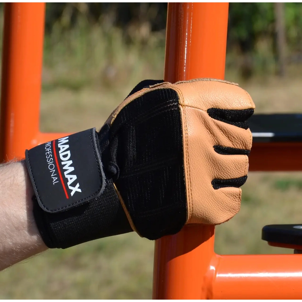 Рукавички для фітнесу MadMax MFG-269 Professional Brown M (MFG-269-Brown_M) - зображення 5