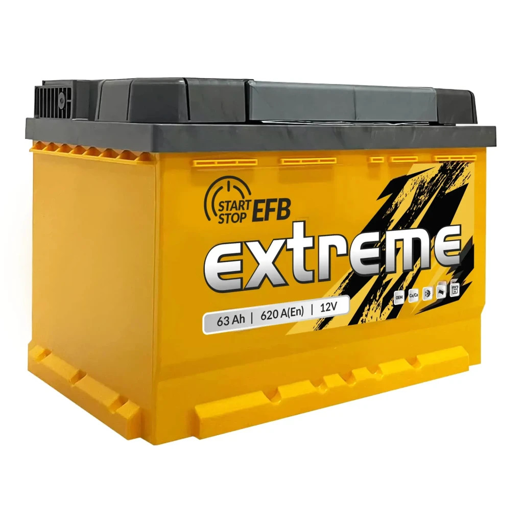 Акумулятор автомобільний Extreme 6CT-63Аh EFB АзЕ (EEFB630) - зображення 1
