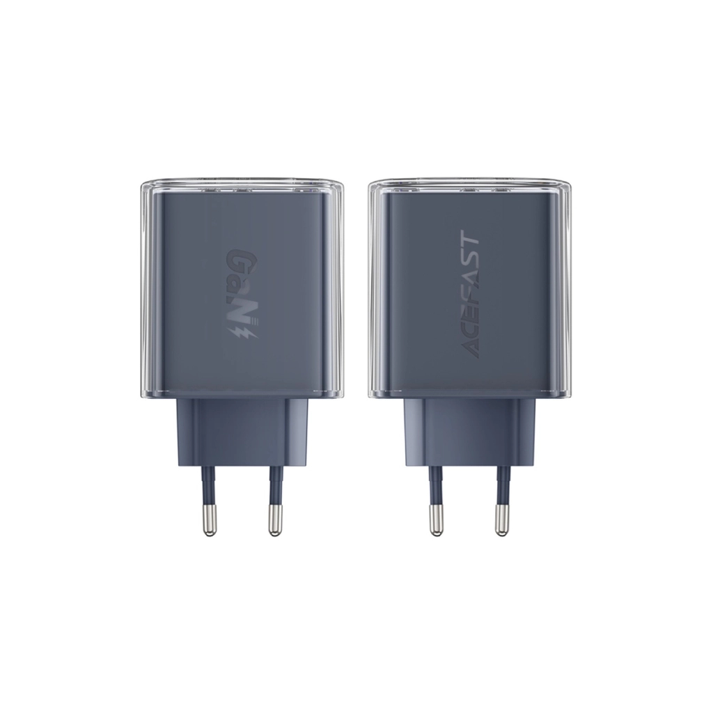 Зарядний пристрій Acefast 3xUSB 65W (2xUSB-C+USB-A) Gan A45 Fast Charger Mountain mist (6974316282099) - зображення 3