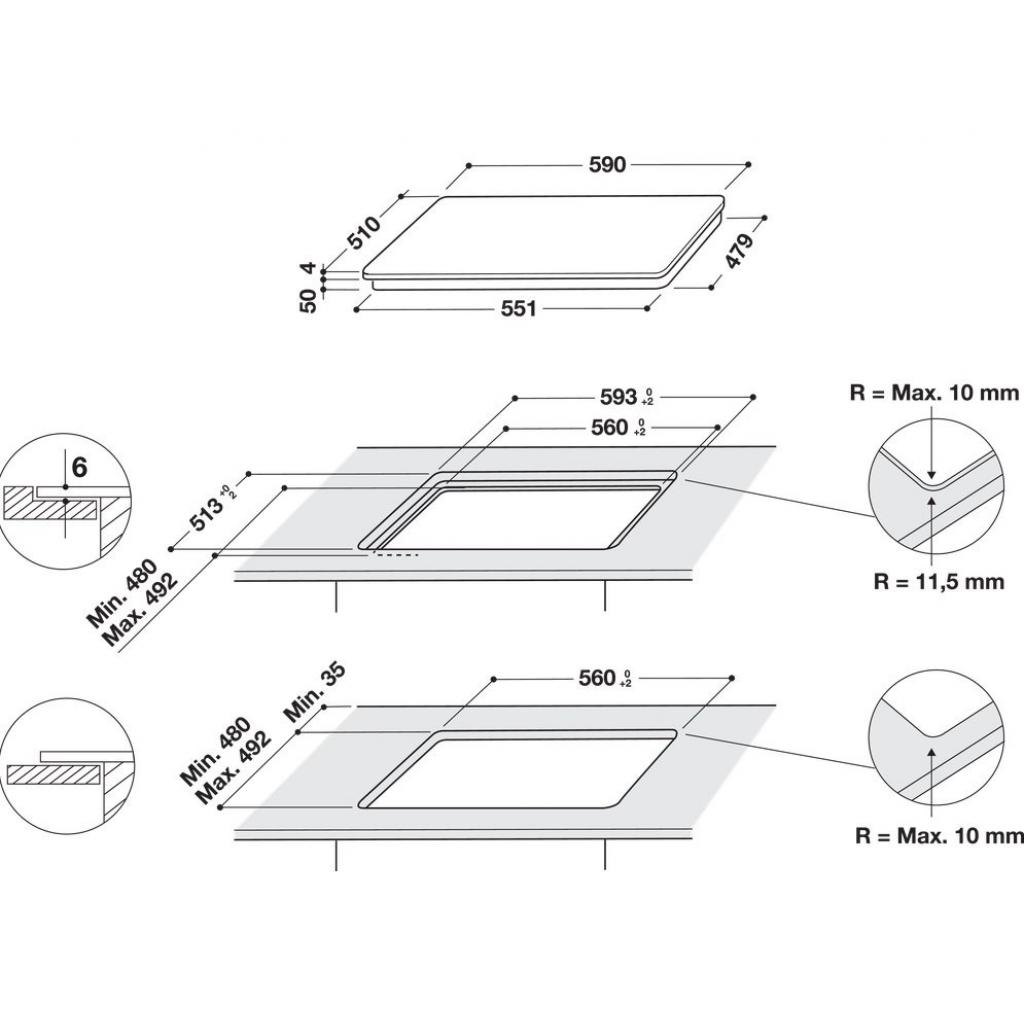 Варочна поверхня Whirlpool WFS0160NE - зображення 8