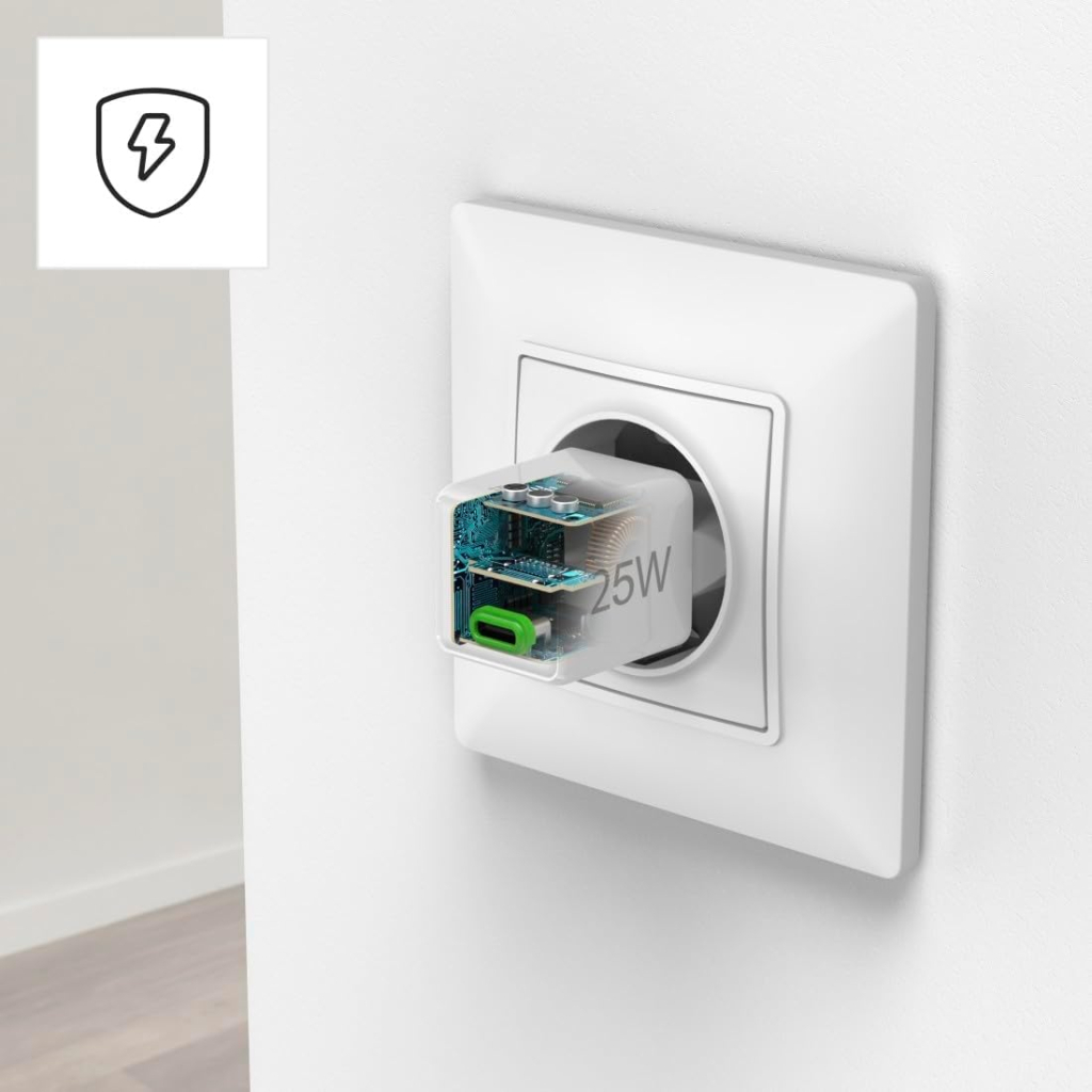 Зарядний пристрій Hama 25W USB-С PD white (00201981) - изображение 5